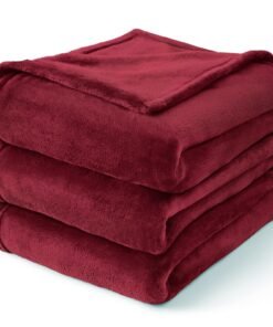 Fleece Blanket Black Throw Blankets for Couch & Bed-1