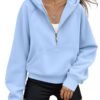 Womens Hoodies Fleece Fall Fashion Outfits Workout Sweatshirts-6